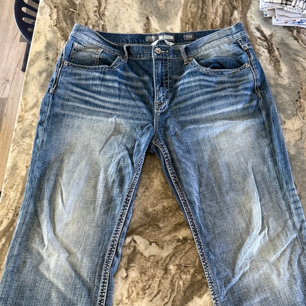 BKE Seth Straight Leg Blue Denim Jeans